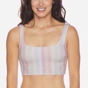 Splendid Pastel Striped Bikini Tank Small